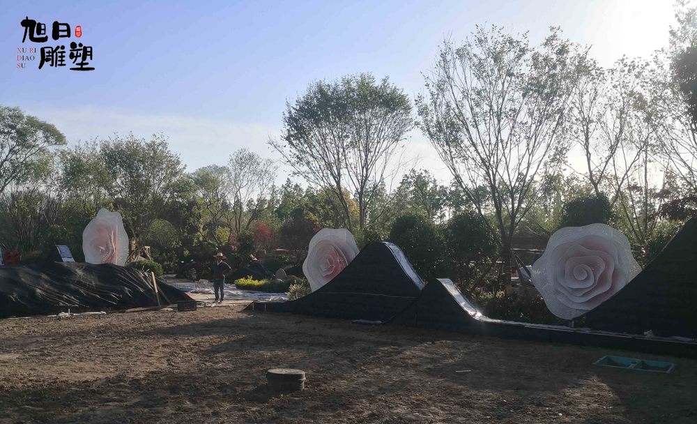 菏澤不銹鋼氟碳油漆花朵雕塑